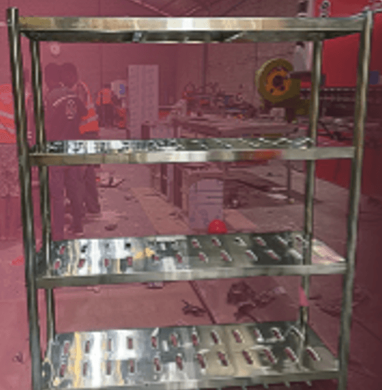 Perforated kitchen shelf